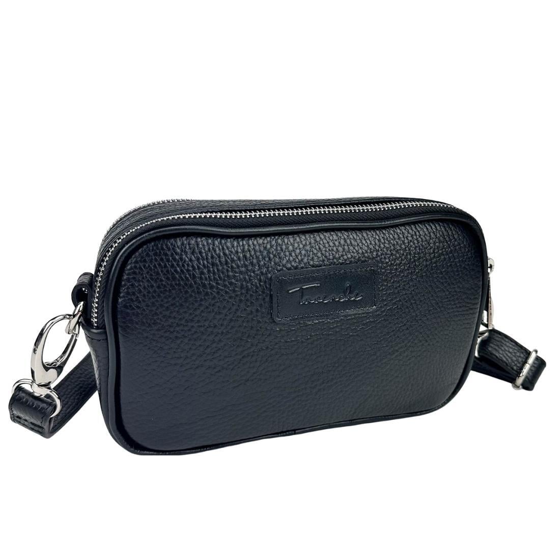 Женская сумка кросс-боди Royal Bag CH-024A-FL на два отдела Черный (6880)