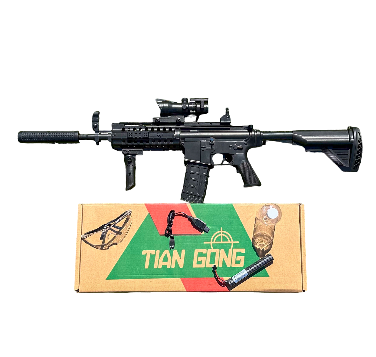 Автомат игрушечный для гидробола HK416 XS-1803 на орбизах (21692201)