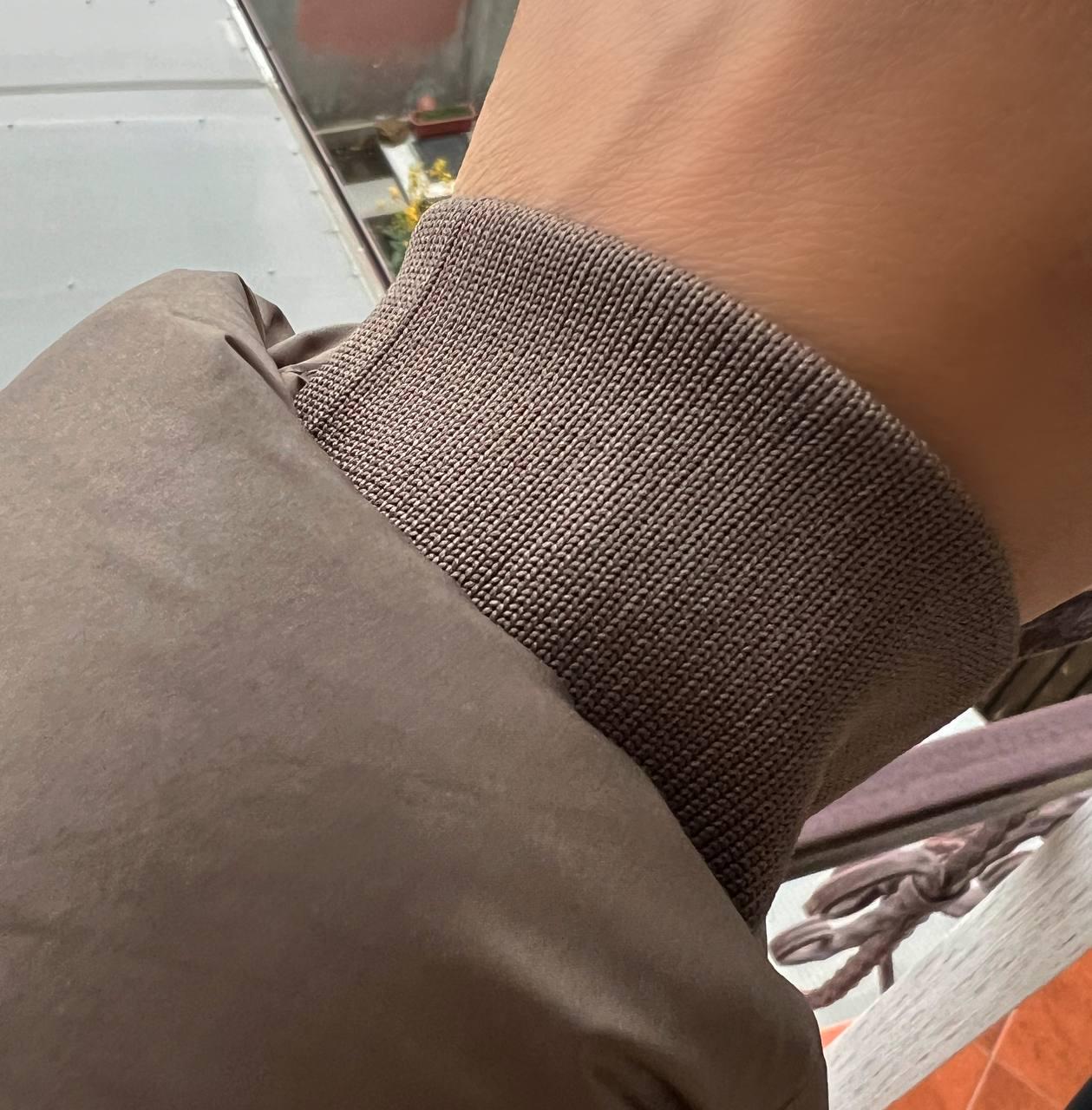 Куртка жіноча Lady Yep 9045 довга стегана з капюшоном пальто р. 42 Коричневий (3085) - фото 7