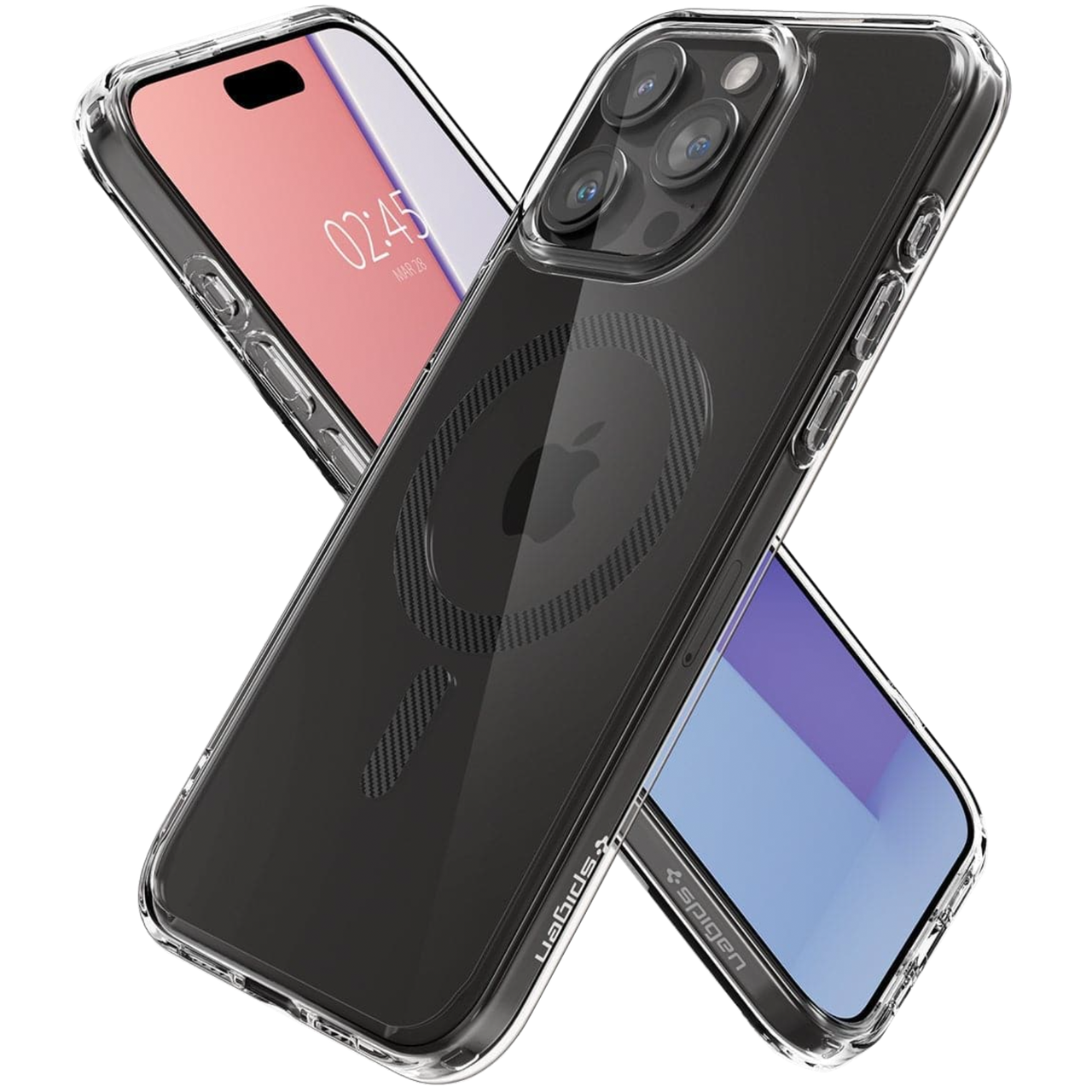 Чохол накладка Spigen Ultra Hybrid Case with MagSafe for iPhone 15 Pro Max Carbon (ACS06578) - фото 8