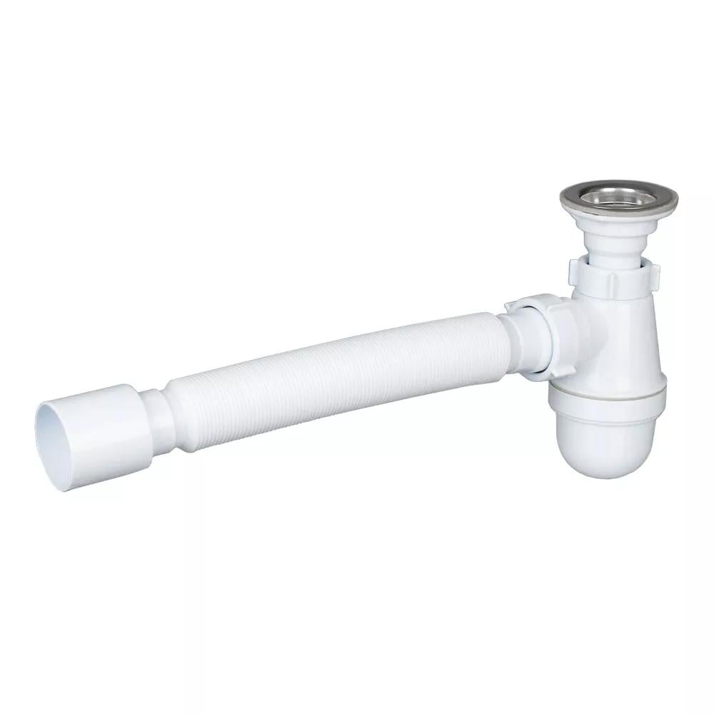 Сифон для раковины SoloPlast У0111 1 1/2" впуск Белый (127281) Сифон для раковины SoloPlast У0111 1 1/2" впуск Белый (127281)