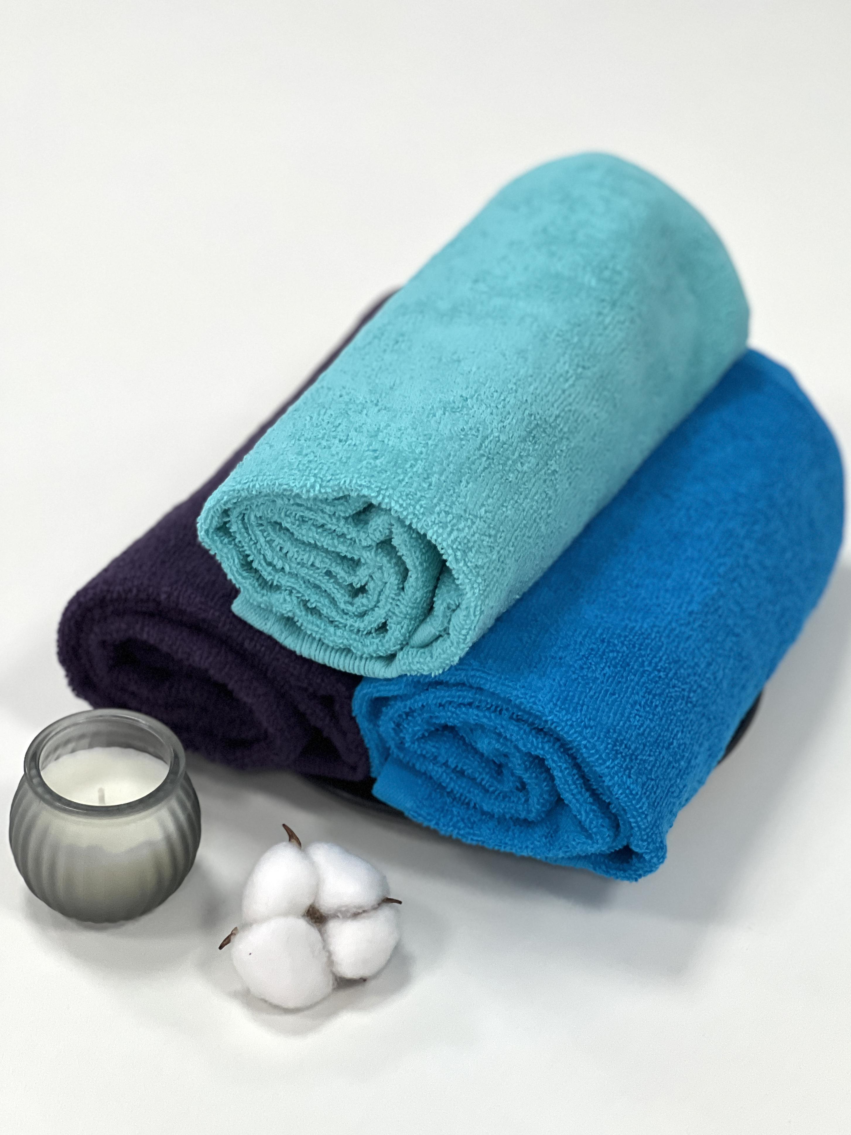 Полотенце махровое с бордюром 400г/м2 100х150 см Бирюзовий (9900227) - фото 6