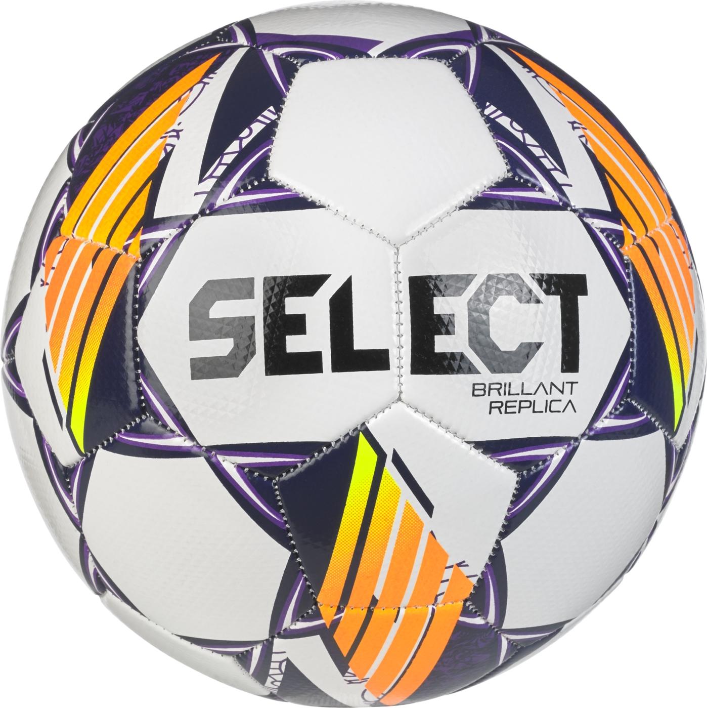 Футбольний м'яч Select BRILLANT REPLICA V24 р. 5 Білий/Фіолетовий/Помаранчевий (099488-096)