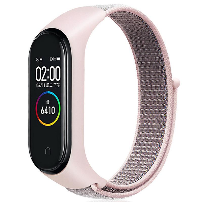 Ремінець Nylon для Xiaomi Mi Band 3/4/5/6 Рожевий (00000032379_6)