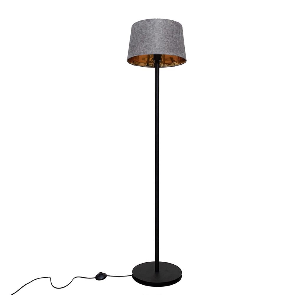 Торшер MSK ELECTRIC NL 3621 BK/GR с серым плафоном из ткани под лампу Е27 Черный Торшер MSK ELECTRIC NL 3621 BK/GR с серым плафоном из ткани под лампу Е27 Черный