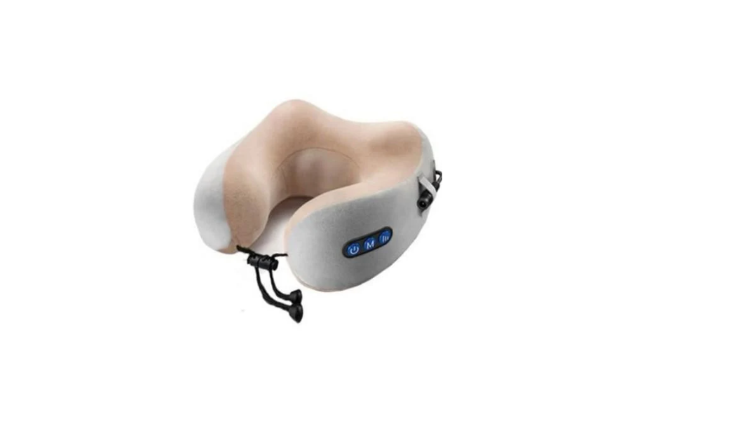 Масажер-подушка Бежевий U-Shaped Pillow Massage з 3 функціями