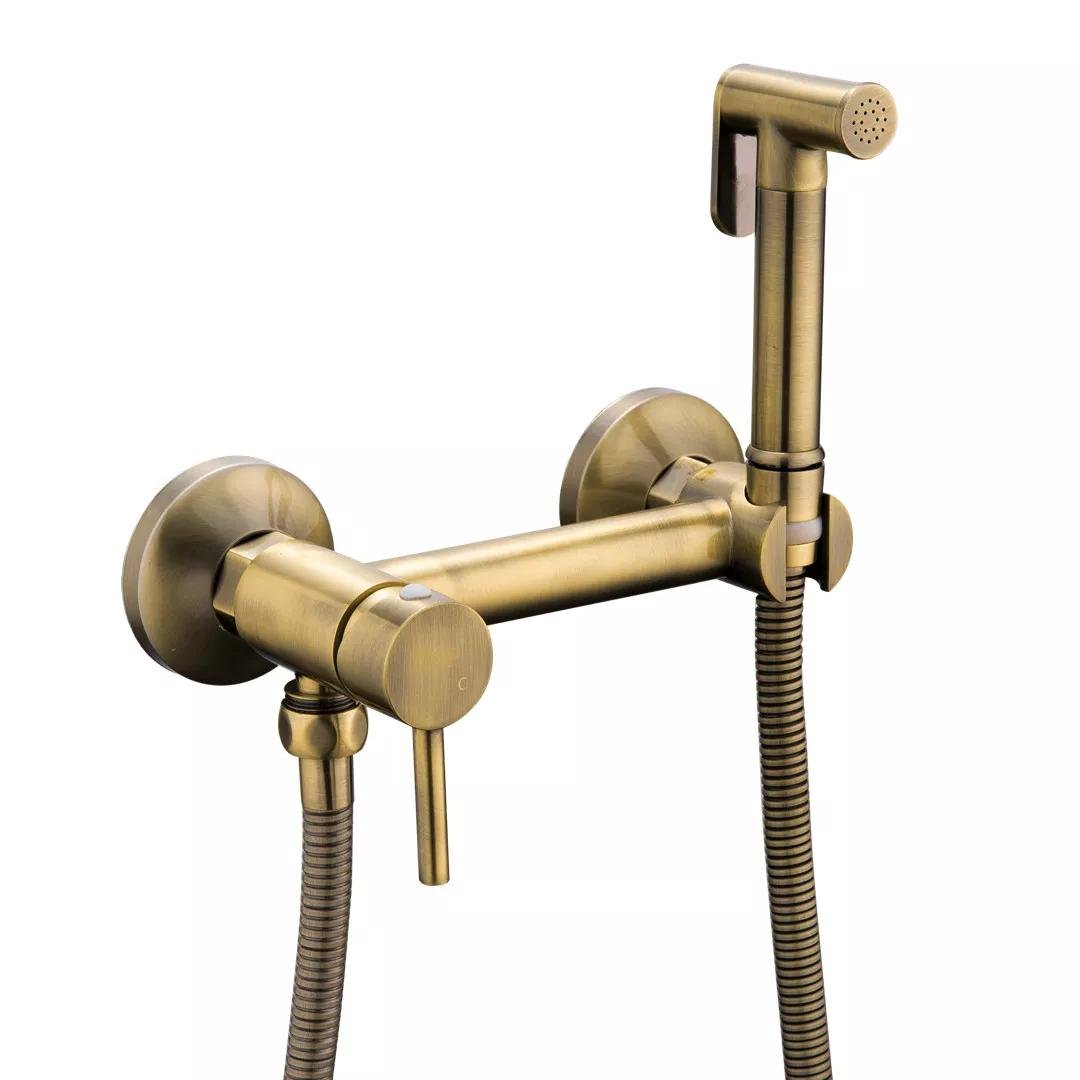 Змішувач для гігієнічного душу Frap F7503-4 настінного монтажуБронзовий (126329)