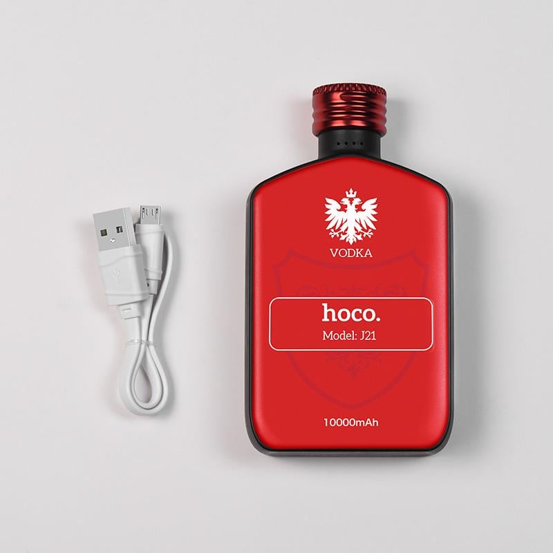 Зовнішній акумулятор HOCO J21 Vintage wine 10000 мАг Червоний (18215 \ 3del)