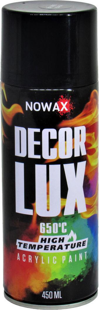 Краска-спрей Nowax Decor Lux 450 мл 650 С RAL 9005 Черный (NX48037 9005)