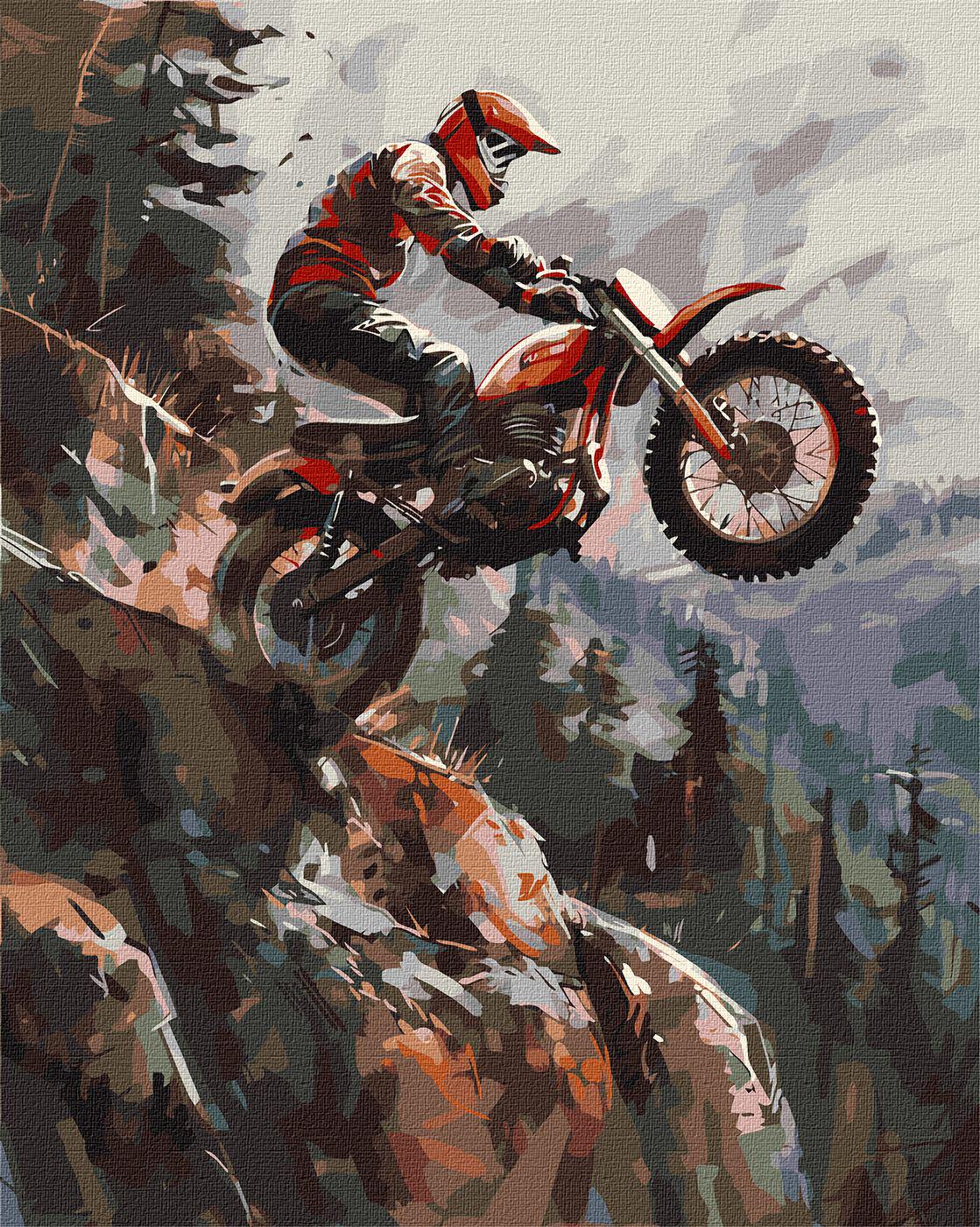 Картина по номерам Идейка Экстрим в горах 40x50 см (Id-KHO8447)