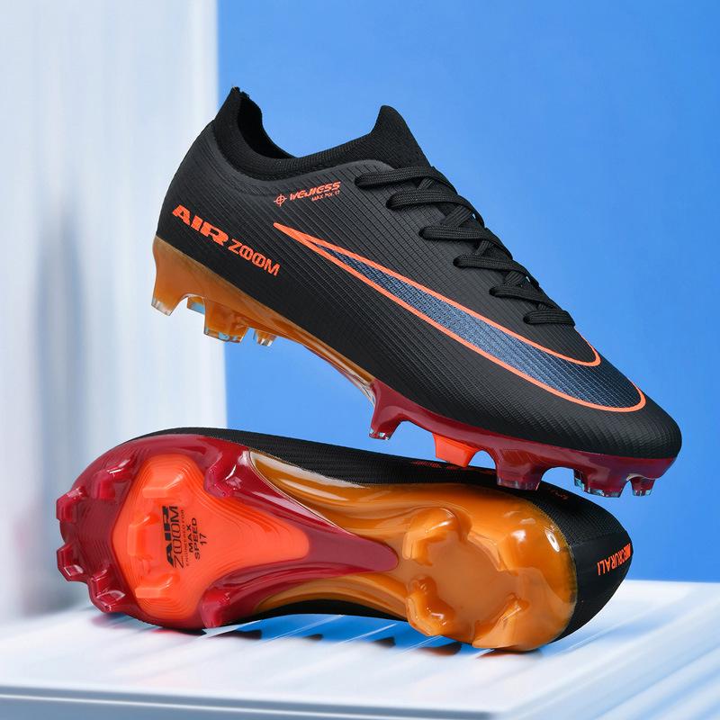 Бутсы футбольные детские Air Zoom р. 35 Черный/Оранжевый (НБ02173-35)
