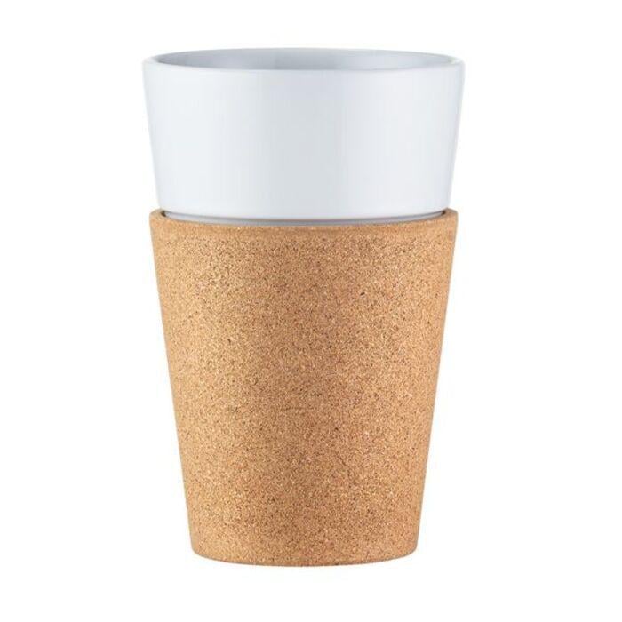 Набор чашек для кофе Bodum Bistro пробковой защитой фарфора 600 мл 2 пр. (2540175) Набор чашек для кофе Bodum Bistro пробковой защитой фарфора 600 мл 2 пр. (2540175)