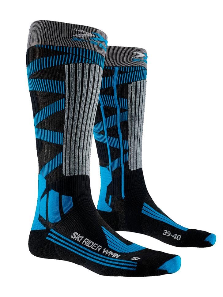 Женские носки X-SOCKS Ski Rider 4.0 XS-SSKRW19W-G161 р. 35/36 Stone Grey Melange/Mineral Blue - фото 1