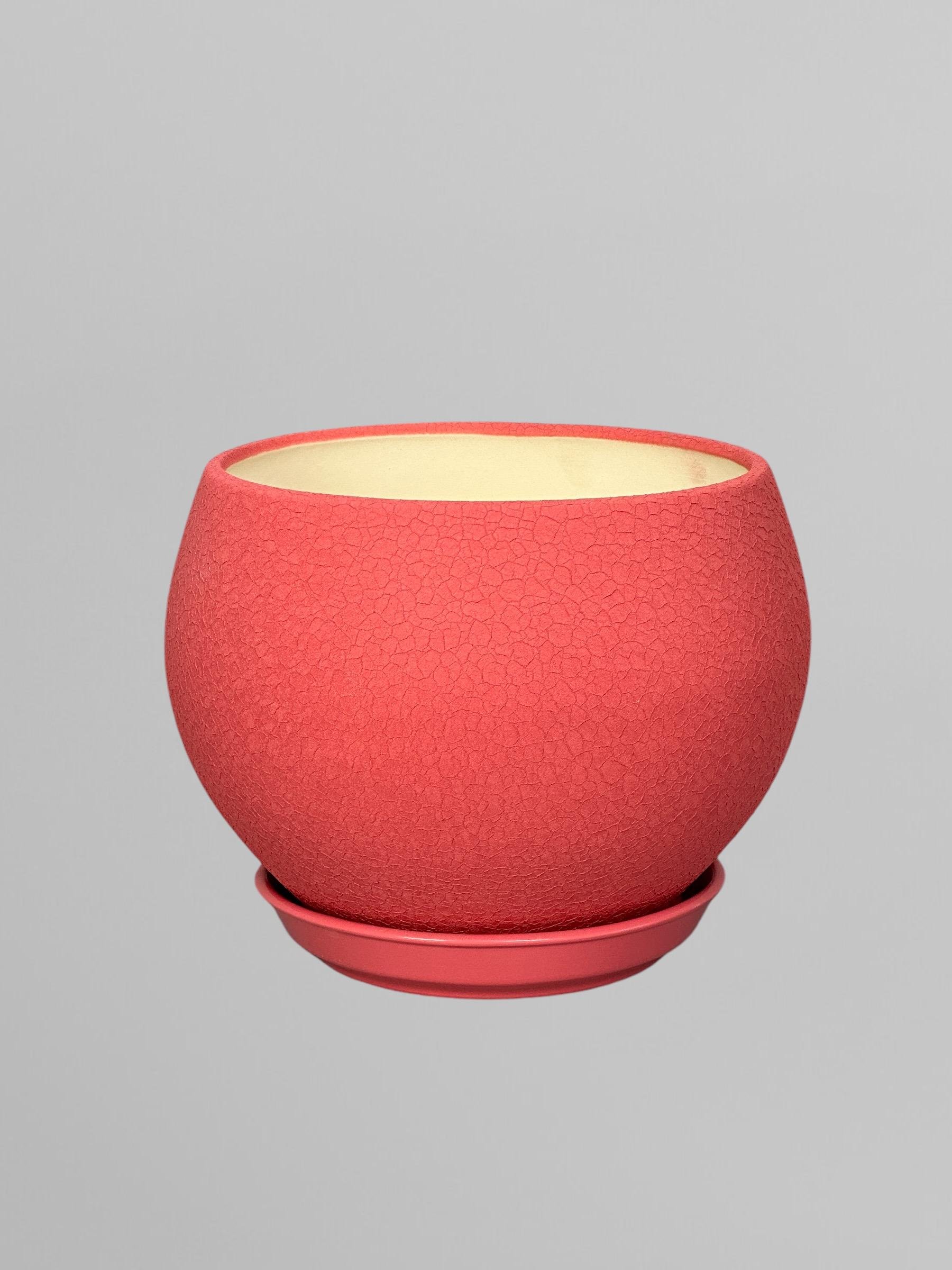 Горщик для квітів керамічний Куля шовк 4,1 л Лососевий (Г02013) Горщик для квітів керамічний Куля шовк 4,1 л Лососевий (Г02013)