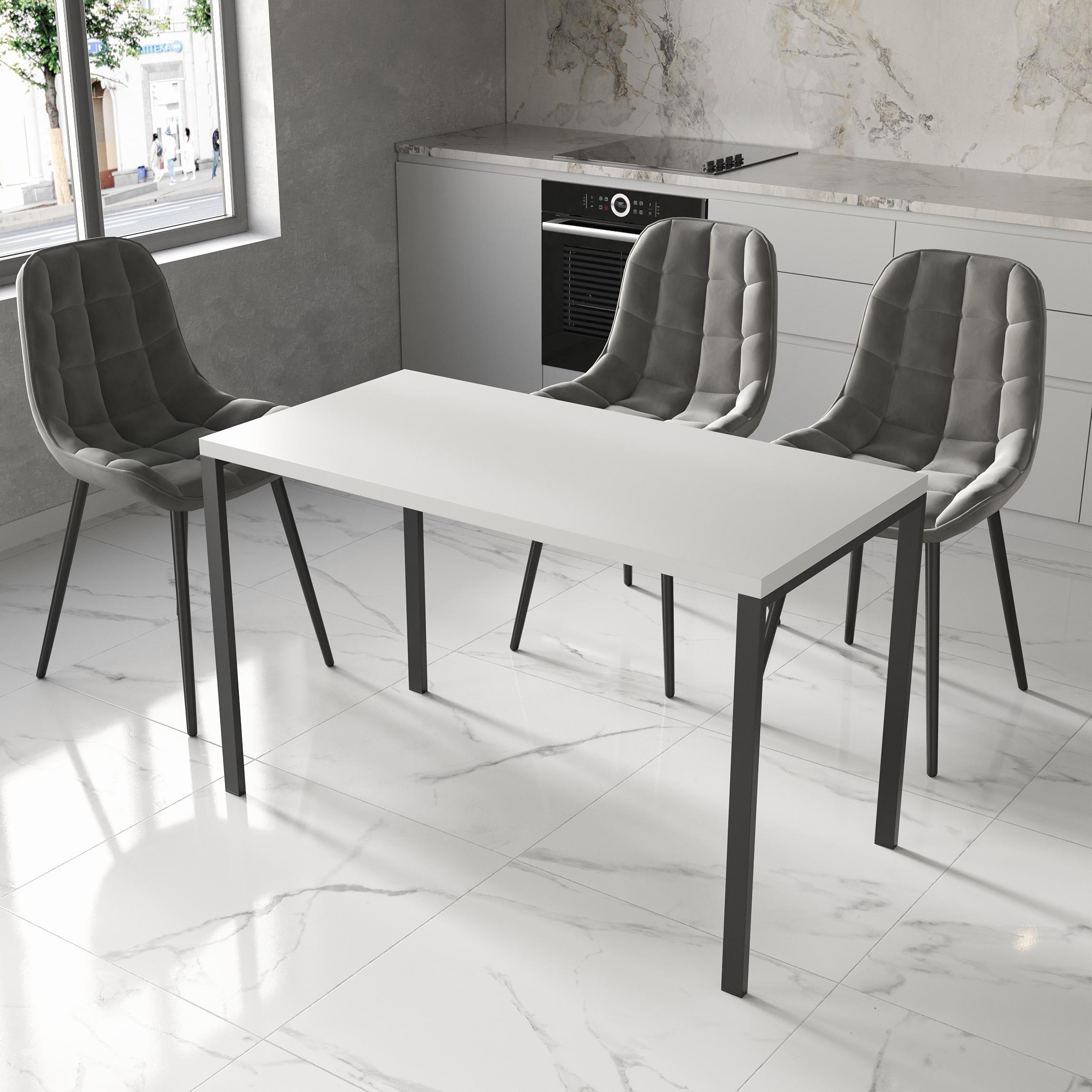 Обеденный стол 3 1200х600х32 мм Белый (23618080)