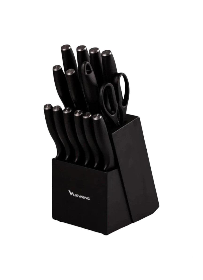 Набір кухонних ножів TS Kitchen HP1851062A 15 пр. Чорний (14975402)
