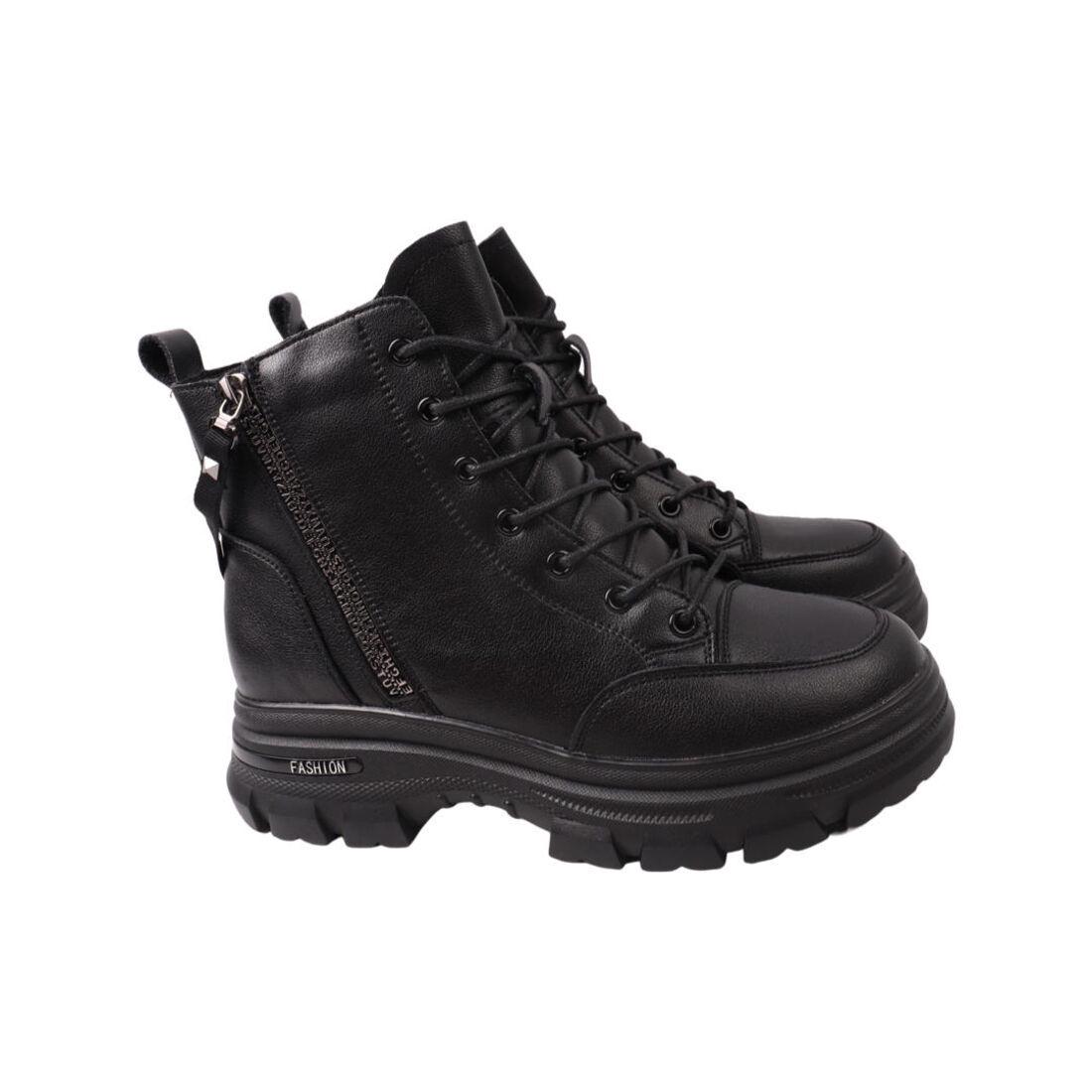 Ботинки женские Vikonty из кожи р. 40 Черный (296-21DHS)