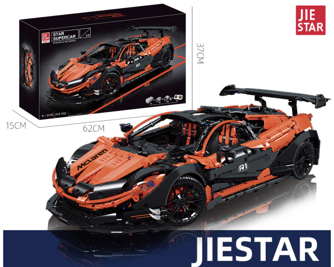 Конструктор спортивний автомобіль McLaren на радіокеруванні 3316 деталей (KO-37) - фото 2 Конструктор спортивний автомобіль McLaren на радіокеруванні 3316 деталей (KO-37) - фото 2