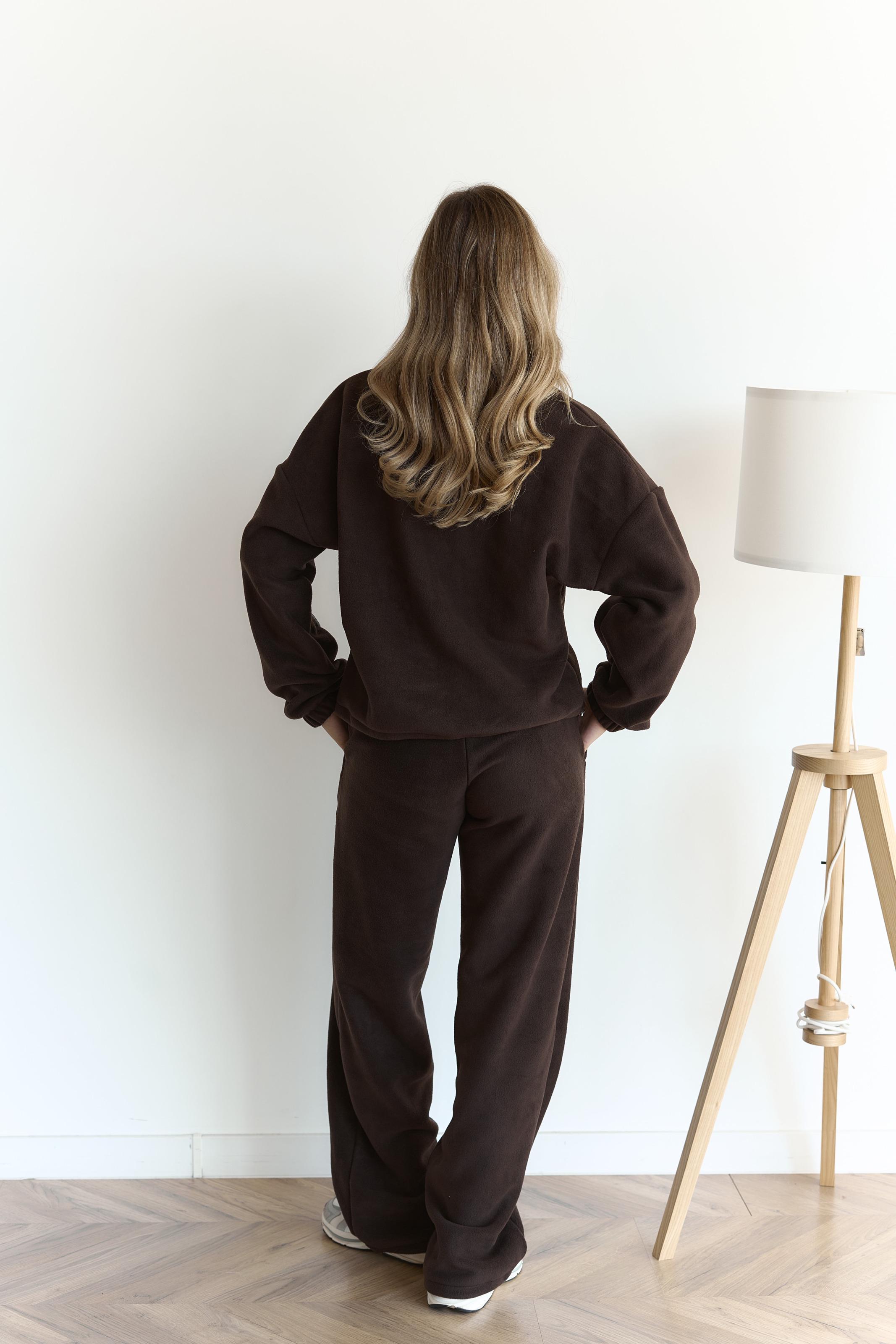 Костюм флисовый FLOW S/M Шоколадный (10103SM) - фото 2 Костюм флисовый FLOW S/M Шоколадный (10103SM) - фото 2