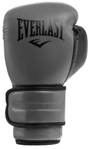 Боксерские перчатки Everlast POWERLOCK 2R TRAINING GLOVE Уни 10 унций Серый/Черный