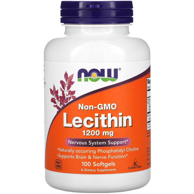 Лецитин соевый NOW Foods Lecithin 1200 мг 100 капсул (1007348352)