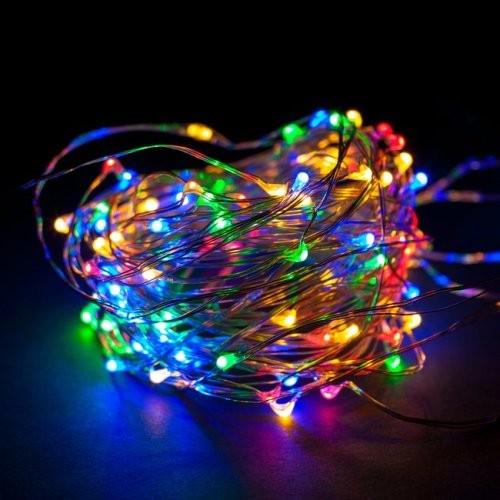 Гирлянда Капля росы String Light 5 LED на батарейках АА 3 шт. 5 м Разноцветный - фото 2