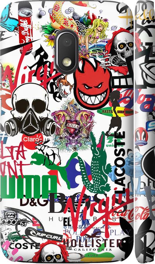 Чехол на Motorola Moto G4 Play Many different logos (4022m-860-42517)