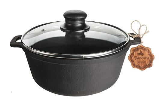 Каструля чавунна Maysternya зі скляною кришкою 2 л - фото 1