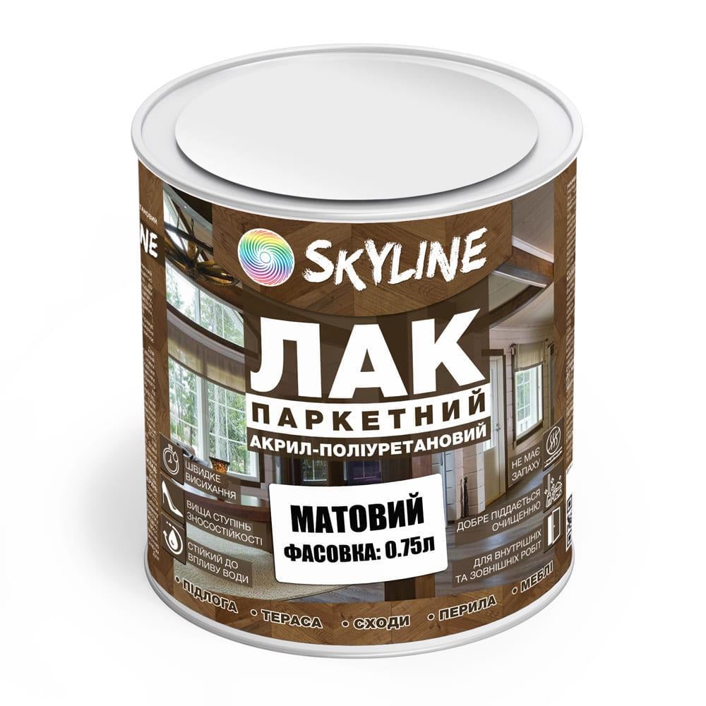 Лак для пола Skyline паркетный акрил-полиуретановый матовый 0,75 л