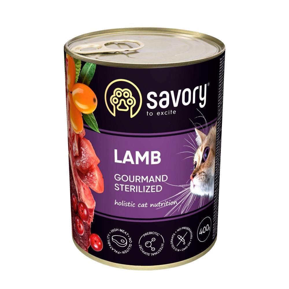 Корм влажный Savory Cat Can Adult Sterilised консервы для стерилизованных кошек с ягненком 400 г (34806681) Корм влажный Savory Cat Can Adult Sterilised консервы для стерилизованных кошек с ягненком 400 г (34806681)
