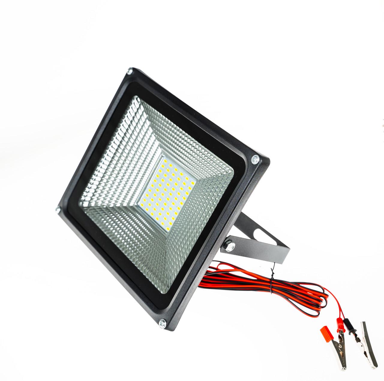 Прожектор на затискачах крокодилах 12V 30W - фото 2