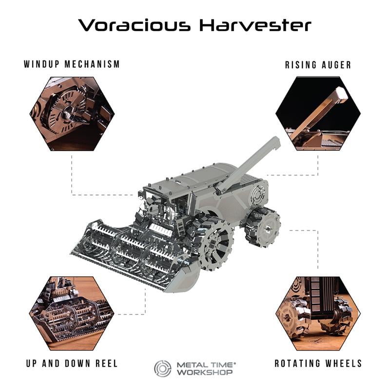 Конструктор METAL-TIME Voracious Harvester Механічний комбайн колекційний (MT026) - фото 3 Конструктор METAL-TIME Voracious Harvester Механічний комбайн колекційний (MT026) - фото 3
