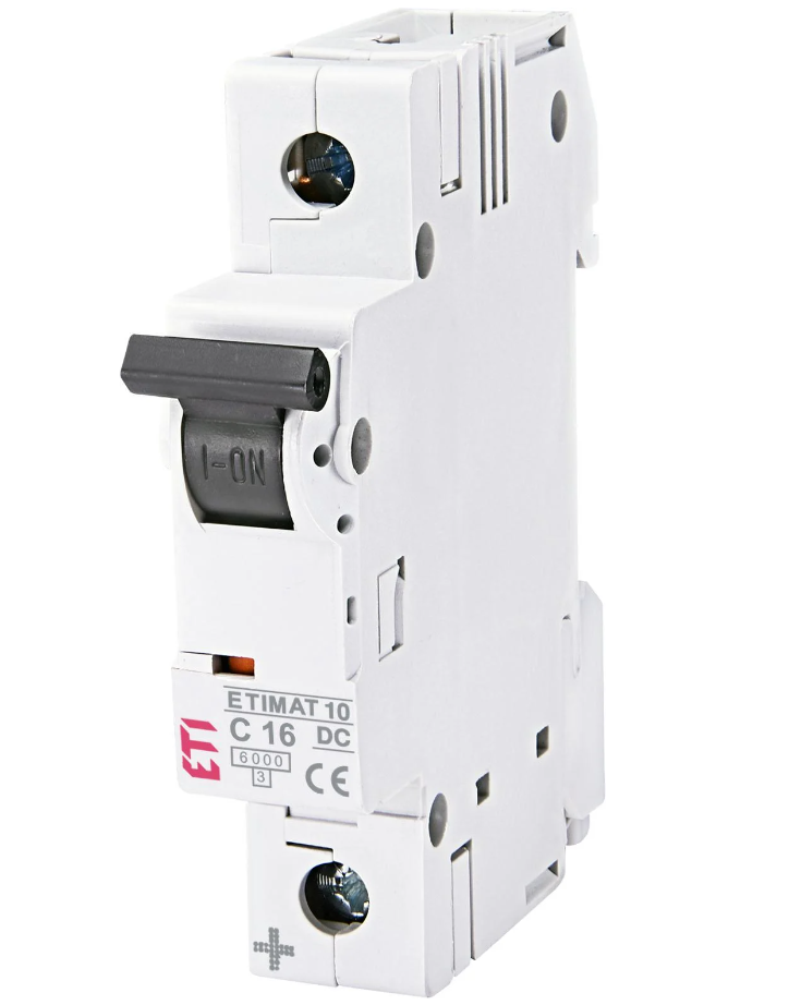 Автоматический выключатель ETI Etimat10 1P C 6 kA DC 16A (2137716)