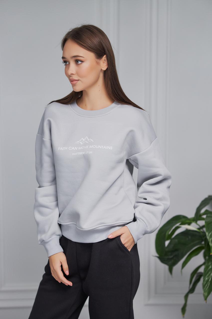 Свитшот женский Mountains М132.4/2 начес XL Пепельный (611-1-63) Свитшот женский Mountains М132.4/2 начес XL Пепельный (611-1-63)