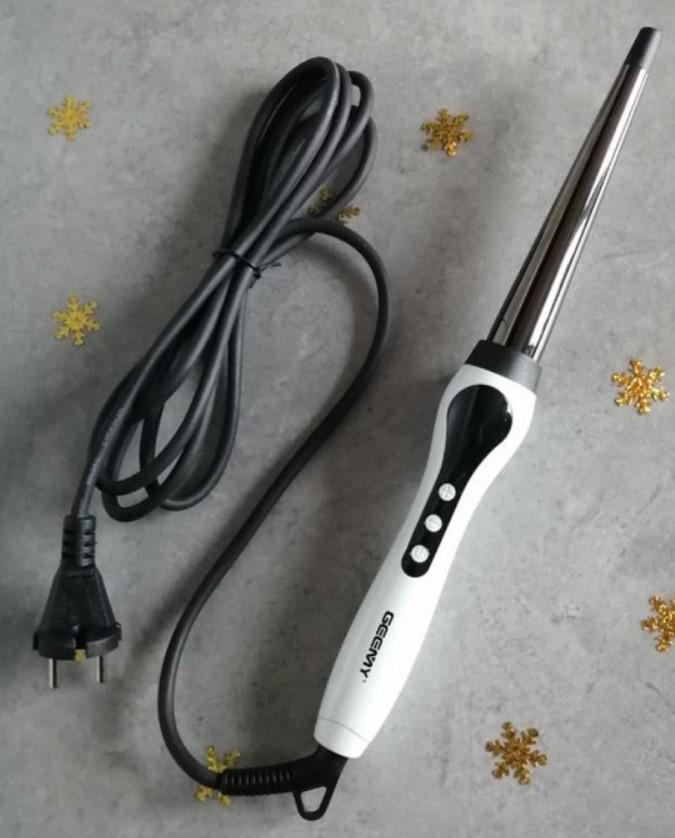 Плойка для волос Geemy GM403 керамическая конусная для завивки локонов 35 Вт Белый (2390000041) - фото 12 Плойка для волос Geemy GM403 керамическая конусная для завивки локонов 35 Вт Белый (2390000041) - фото 12