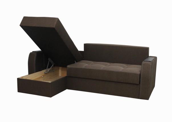 Диван угловой Лорд с подушками и нишей для белья 220х140 Коричневый (1950902795) - фото 4 Диван угловой Лорд с подушками и нишей для белья 220х140 Коричневый (1950902795) - фото 4