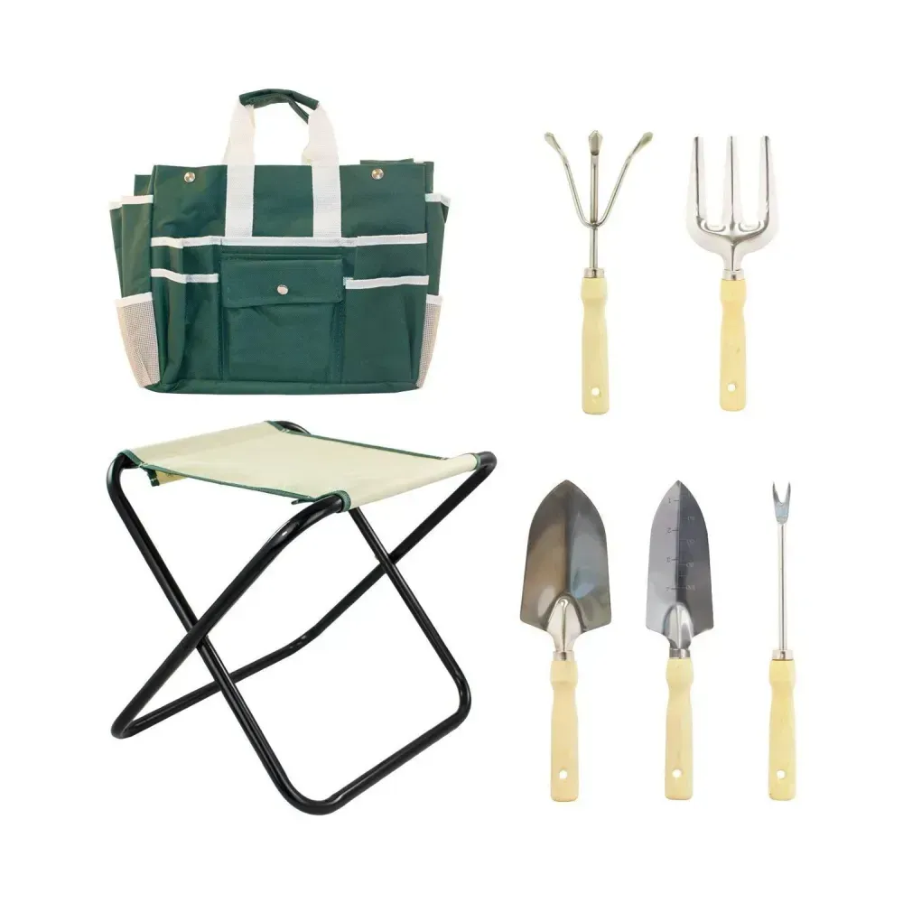 Табурет с набором садовых инструментов и органайзером Bass Polska BH 30050 - фото 3 Табурет с набором садовых инструментов и органайзером Bass Polska BH 30050 - фото 3