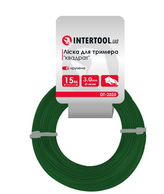 Леска для триммера Intertool квадрат витая3,0 мм х 15 м (DT-2325)