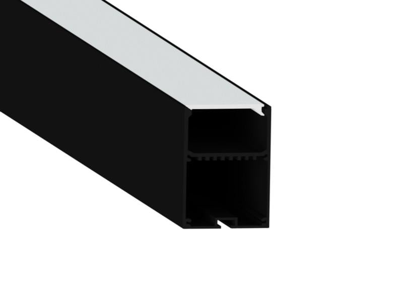 Профиль алюминиевый LEDUA АЛ-31 + рассеиватель для LED ленты накладной/подвесной 1 м Черный (4214)