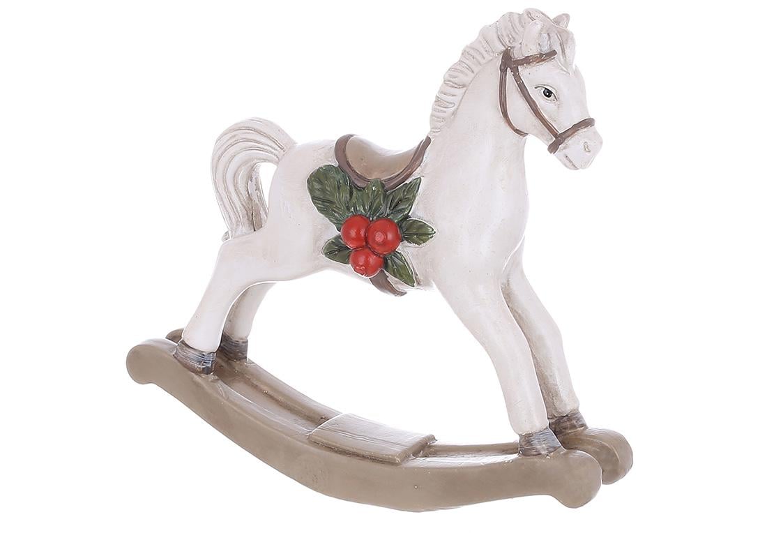 Декоративна фігурка BonaDi Конячка 16 см колір Білий з коричневим (K07-548)