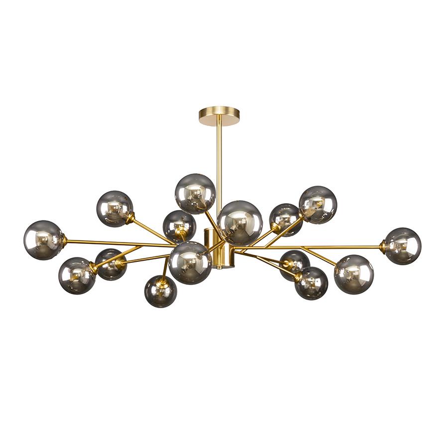 Люстра Levistella 7529806-15 BRZ+BK Молекула на 15 плафонов Графитовый/Бронзовый (2585281986)