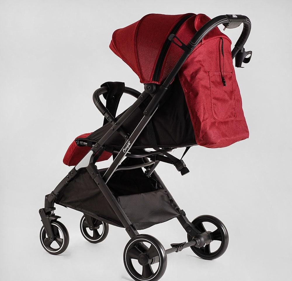 Коляска прогулянкова Joy Comfort L-52304 зі сталевою рамою/футкавером/підсклянником (23868021) - фото 2