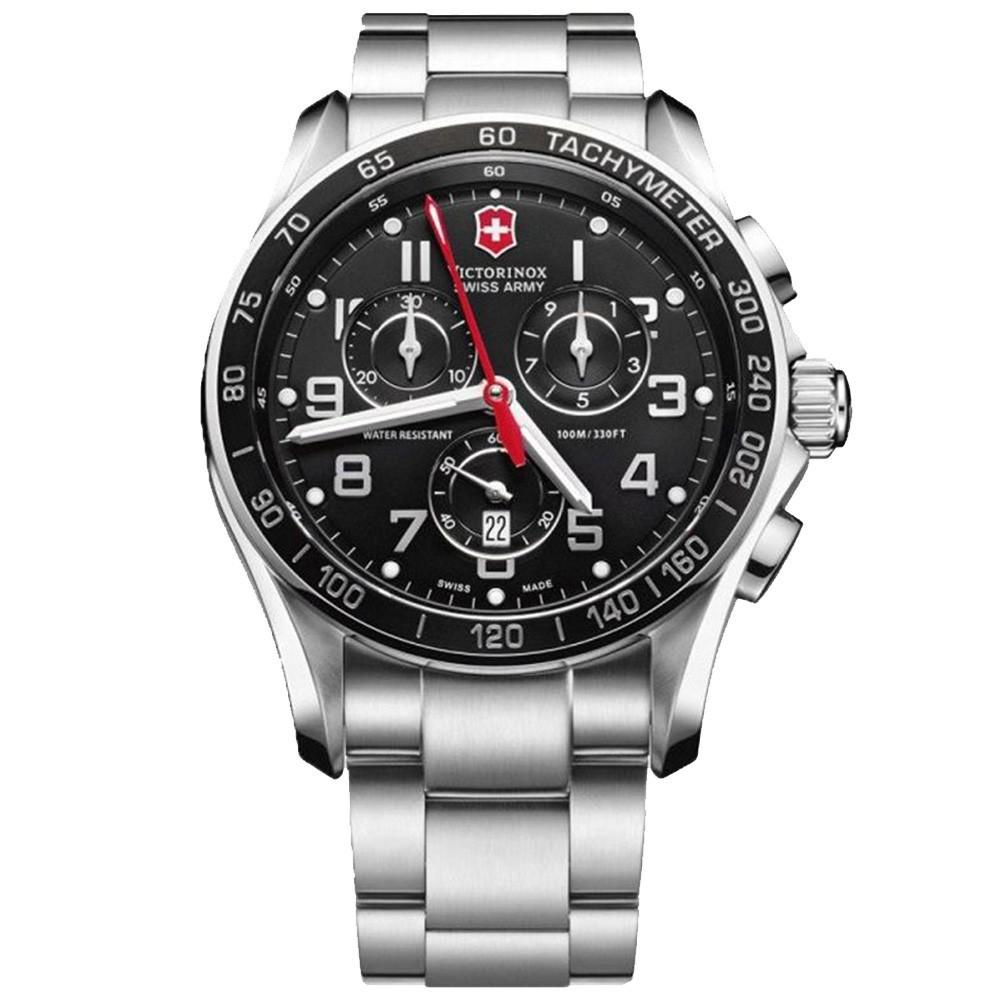 Наручний годинник чоловічий Victorinox Swiss Army Chrono Classic Xls кварцевий Silver (V241443)