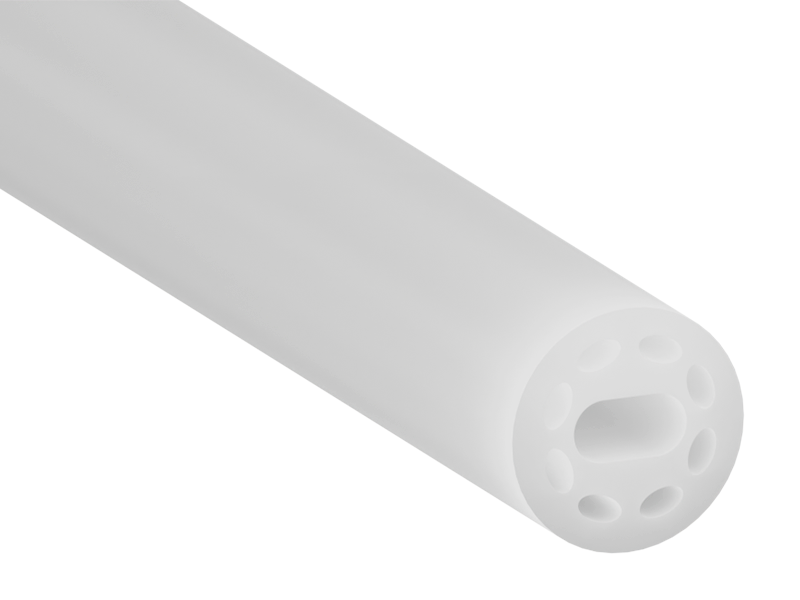 Профіль для світлодіодної стрічки силіконовий LEDUA СП-7 накладний круглий 16 мм IP67 з ниткою 1 м (6838)