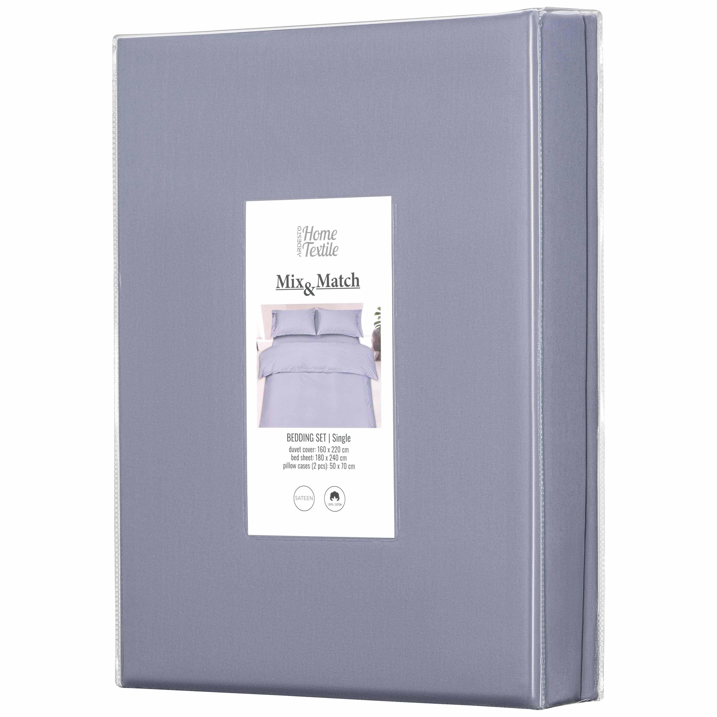 Комплект постельного белья Ardesto Mix&Match полуторный евро Серый (ART1622SF) - фото 2 Комплект постельного белья Ardesto Mix&Match полуторный евро Серый (ART1622SF) - фото 2