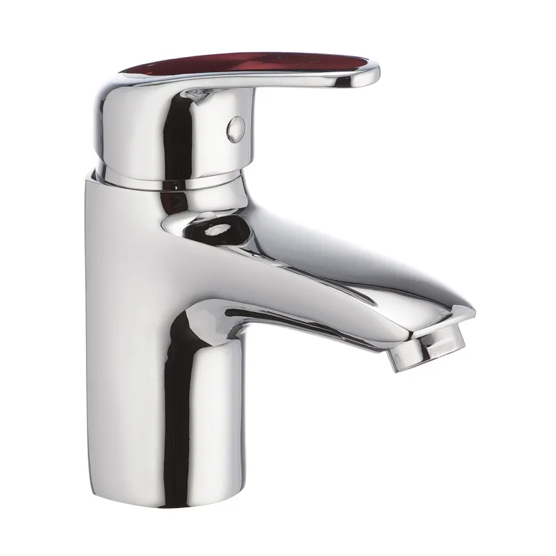 Смеситель для умывальника Cron Magic 001 с красной ручкой (CR0143)