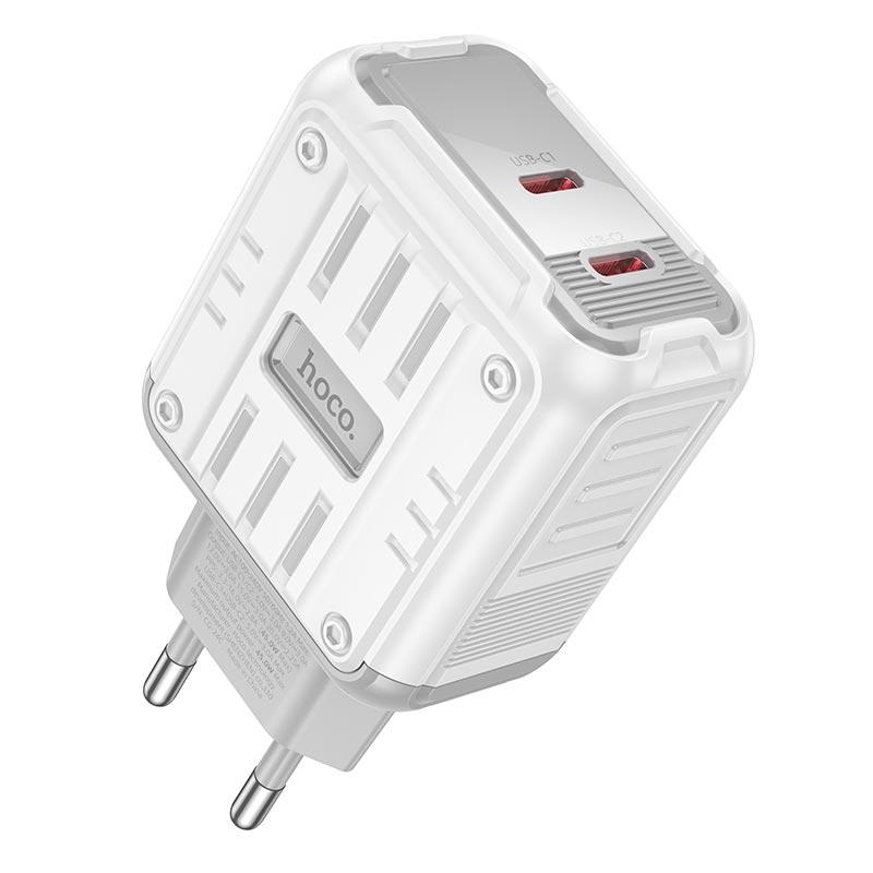 Зарядний пристрій мережевий Hoco Rock charger C137A 45 Вт USB/USB-C Білий (609608) Зарядний пристрій мережевий Hoco Rock charger C137A 45 Вт USB/USB-C Білий (609608)