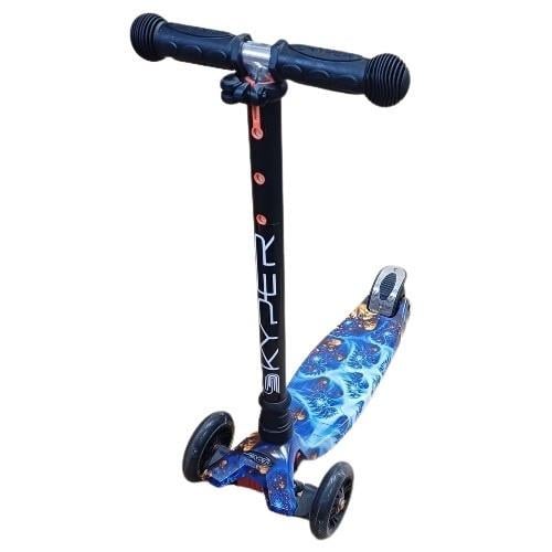 Самокат трехколесный детский Best Scooter MAXI принт Синяя галактика (113-55)