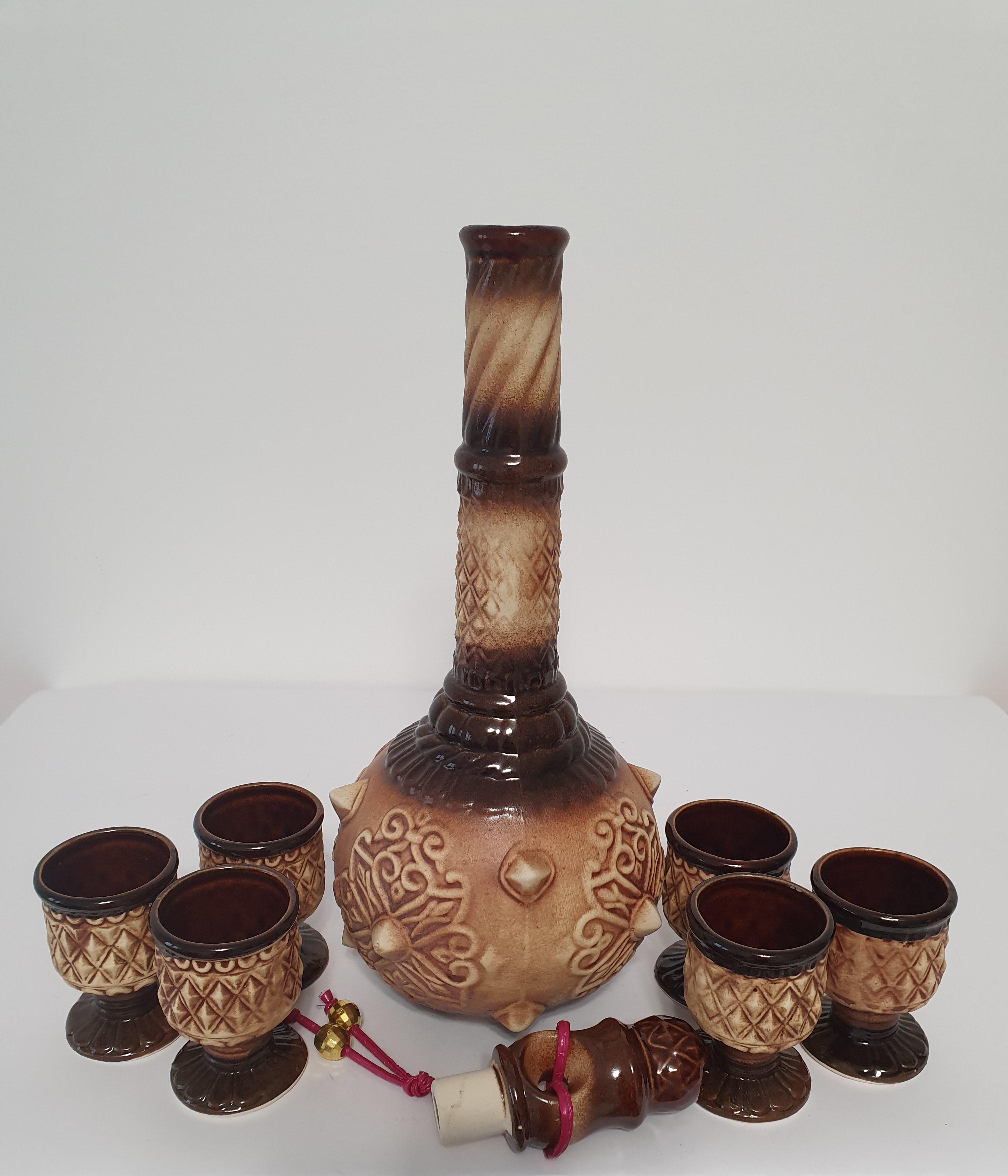 Подарочный набор для алкоголя штоф с рюмками Булава керамика (3229)