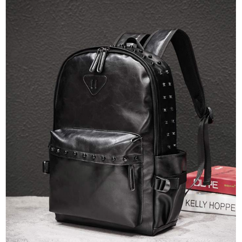 Рюкзак чоловічий міської кожзам 41х33х13 см Чорний (866) - фото 2 Рюкзак чоловічий міської кожзам 41х33х13 см Чорний (866) - фото 2